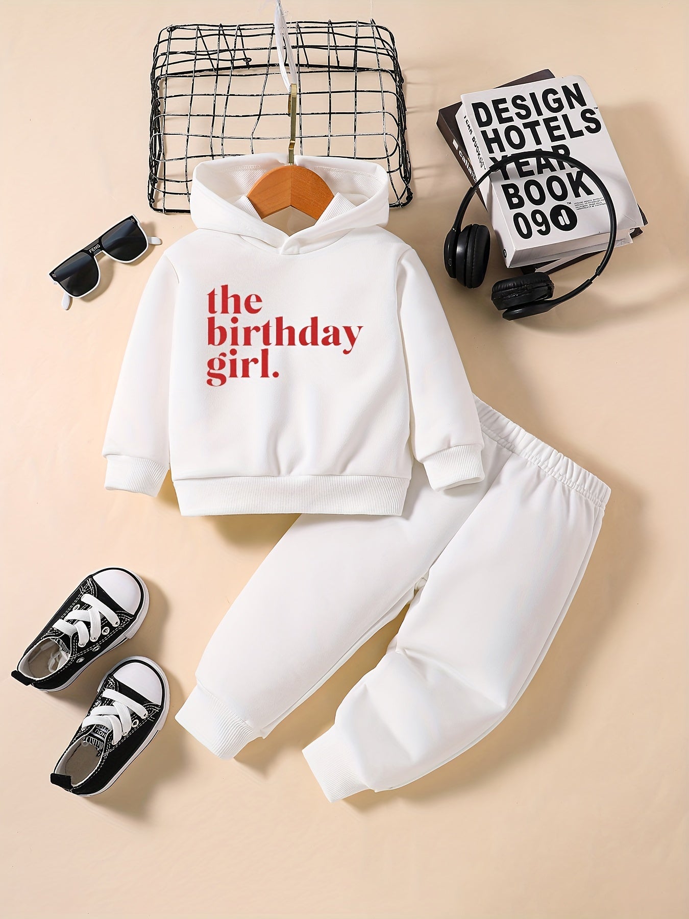 Toddler Baby Sweatshirt Set THE BIRTHDAY GIRL Print Outfit