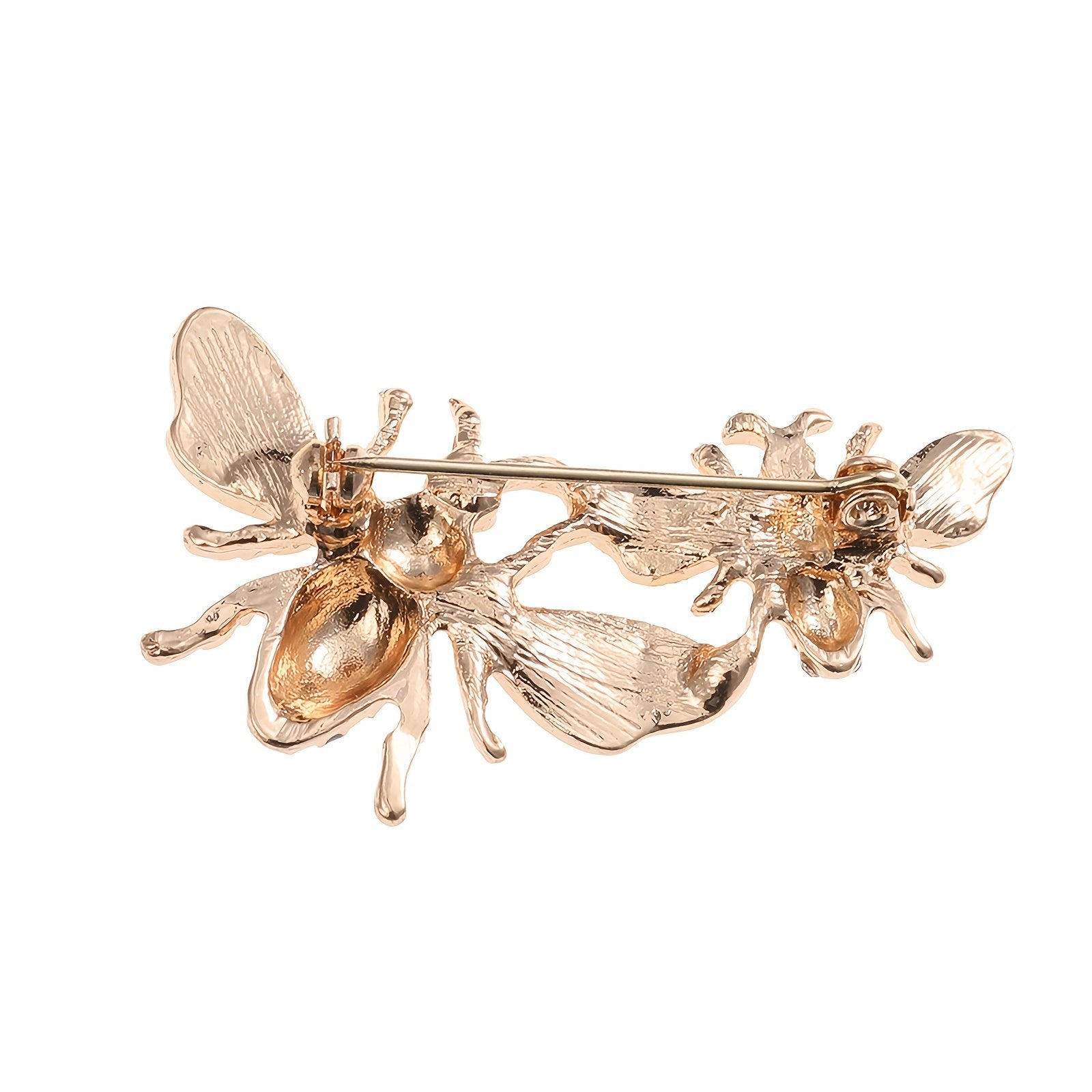 Bee Animal Brooch Pin Rhinestone Corsage Scarf Clip Safety Pin