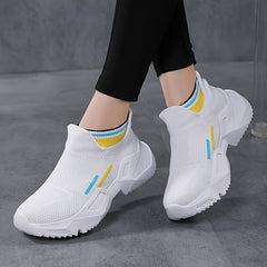 Women's Slip on Knit Socks Sneakers Thick Sole Walking Shoes