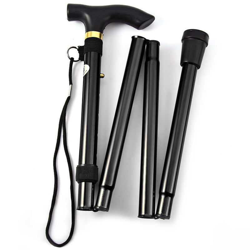 Lightweight Foldable Walking Stick w/ Rubber Tip - Hiking Pole