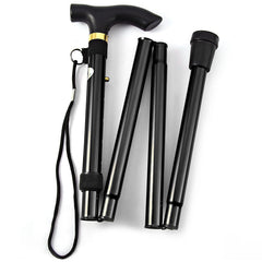Lightweight Foldable Walking Stick w/ Rubber Tip - Hiking Pole