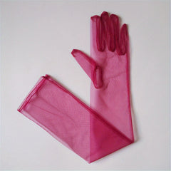 Vintage Mesh Gloves Thin Short Breathable Wedding Bridal Accessories