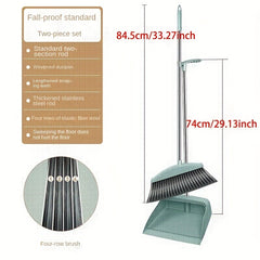 Upright Broom and Dustpan Set for Home Cleaning