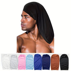 Spandex Long Hair Bonnets Dread Locs Cap Men Wide Elastic Tube Sock