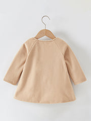Cotton Jacket for Baby Girl 2-5 Years Double Breasted Button Winter Coat