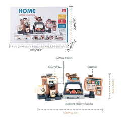 Kids Supermarket Cashier Play Set Coffee Shop Toy