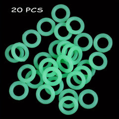 Fluorescent Silicone Tent Nail Rings Luminous Fishing Rod Rings