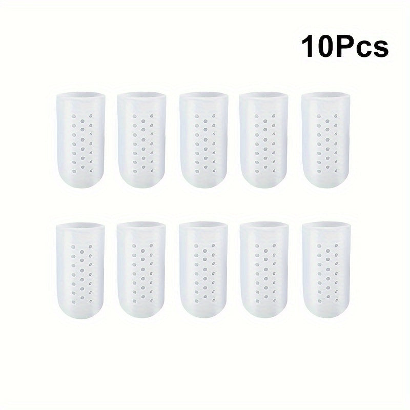 10pcs Pain Relief Finger Protector Foot Silicone Gel Guard Toe Tube Bandage