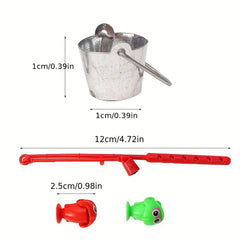 Elf Accessories Props Set Green Vest Mini Iron Barrel And Micro Fishing Rod