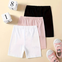 Girls' Thin Casual Elastic Waist Safety Shorts Leggings Undershorts