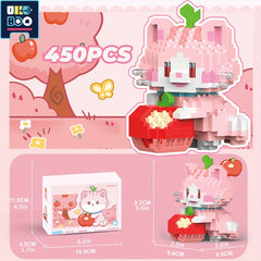 UKBOO Cat Building Blocks Animal Series DIY Micro Block Toy Anime Cartoon Model