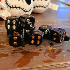 5pcs Resin Style Skull Dice Halloween Holiday Gift Table Game Dice