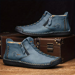 Men's Casual High Top Chukka Outdoor Boots Zipper