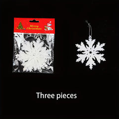 3 Christmas Snowflake Hanging Decorations for Tree & Venue