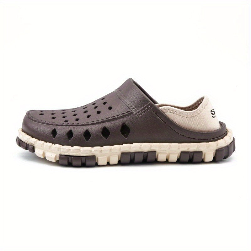 Men's Lightweight Comfy Clogs Hollow Out Non Slip Garden Shoes