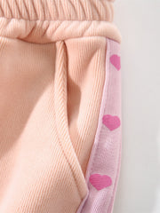 Girls Corduroy Thickened Jogger Pants for Winter