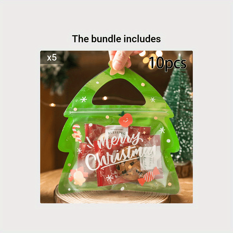 10pcs Christmas Gift Bags for Birthdays Parties Reusable Packaging