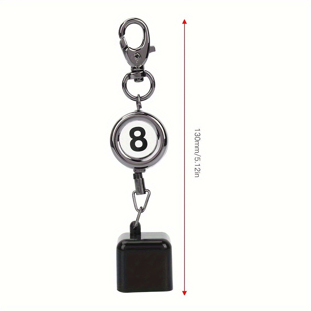 Pool Chalk Holder Billiard Chalk Pocket Cue Bag Clip Retractable Key Ring