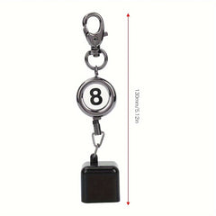 Pool Chalk Holder Billiard Chalk Pocket Cue Bag Clip Retractable Key Ring