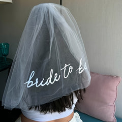 Double Layer Bridesmaid Veil Bridal Headpiece for Bachelorette Parties