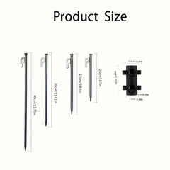 Adjustable Canopy Pole Holder Ground Nail Stand 8pcs