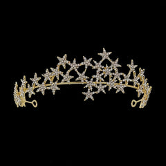 Silver Tiara Crown Crystal Headband Rhinestone Bride Bridal Wedding Prom