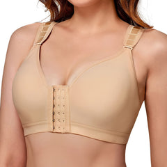 Front Closure Sports Bra Racerback Yoga Running Bra