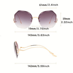 Irregular Frameless Sun Protection Glasses For Men