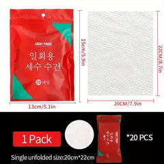 20pcs Portable Compressed Towel for Camping & Travel Thick Disposable Towel