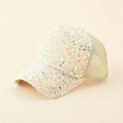 Sequin Y2K Trucker Hat Hip Hop Baseball Cap Adjustable Sunscreen Golf Dad Hats