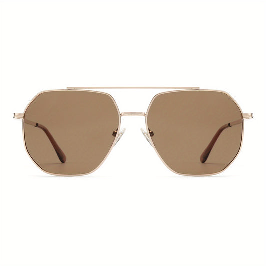 Polarized Aviator Sunglasses Men Golden Frame UV400 Protection