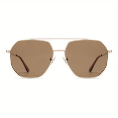 Polarized Aviator Sunglasses Men Golden Frame UV400 Protection