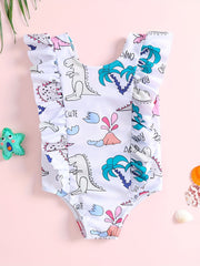 Cartoon Dinosaur One Piece Swimsuit for Summer Fun