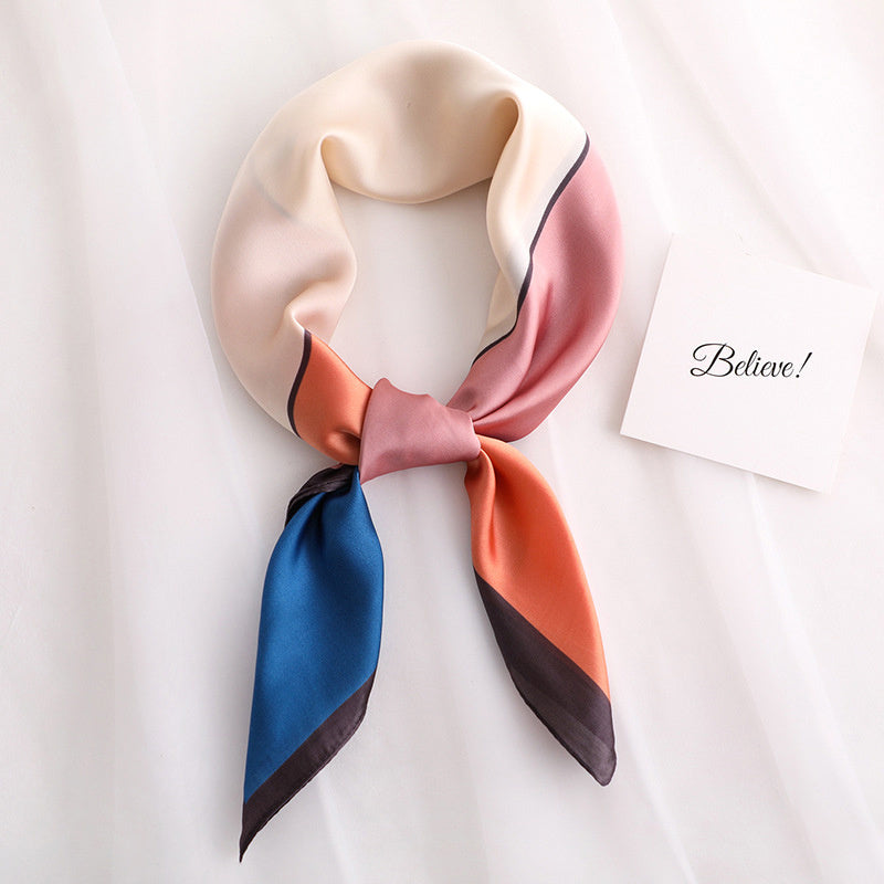 Geometric Square Printed Silk Scarf