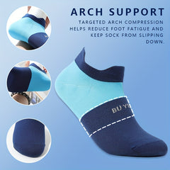 Men's Compression Ankle Socks Soft Nylon Striped Short Socks