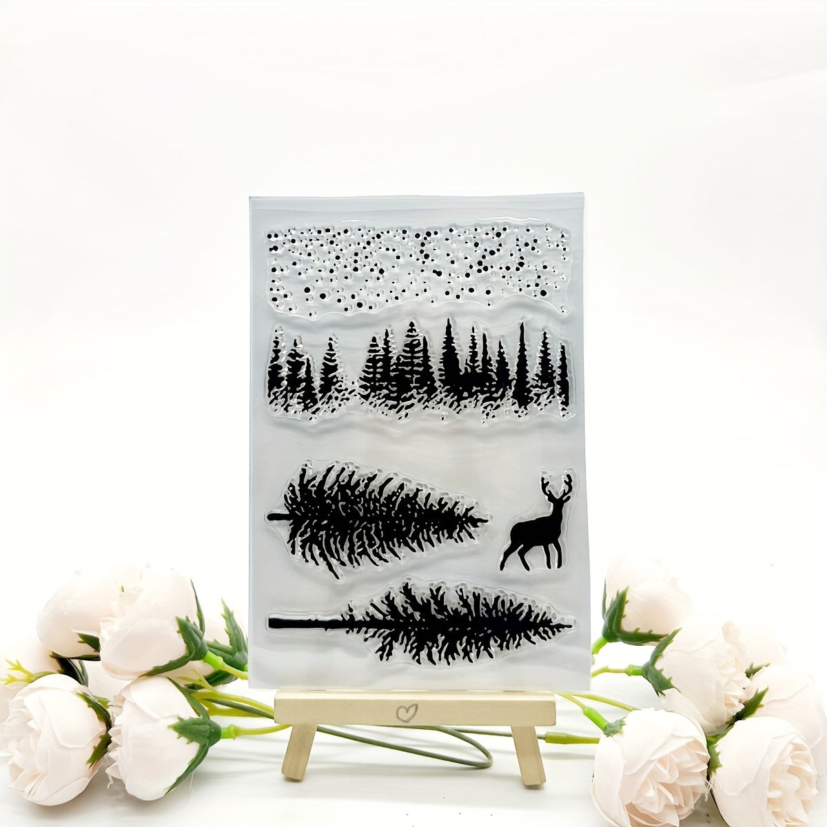1pc Christmas Stamp Painting Tool DIY Scrapbooking Silicone Transparent