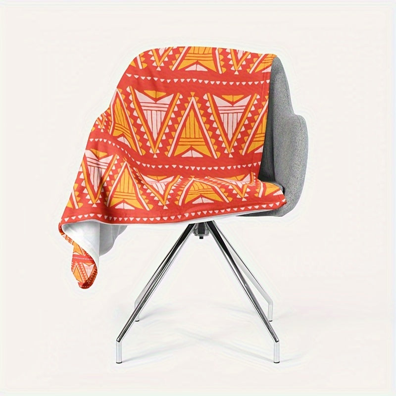 Bohemian Print Flannel Blanket Soft Warm Throw Blanket for Home Office Camping