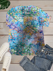 Print Crew Neck Sweatshirt for Women