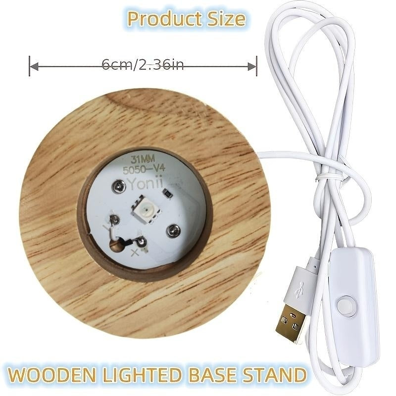 Colorful Wood Display Lamp DIY Night Light