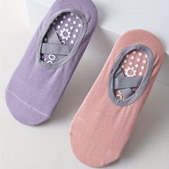 Women's Non Slip Yoga Socks Low Top Breathable Solid Color Practice Socks