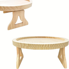 Portable Foldable Wooden Sofa Armrest Tray