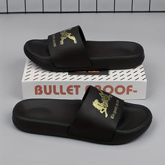 Men's Non Slip Slides Lightweight Open Toe Quick Dry Slippers