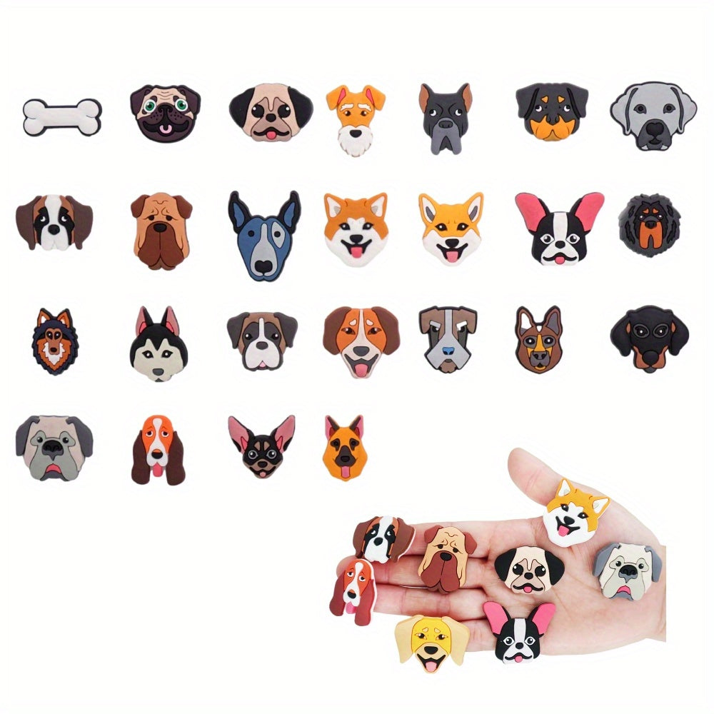 19pcs Cartoon Dog Shoe Charms Shoe Decorations Shoe Accessories Kid's Party