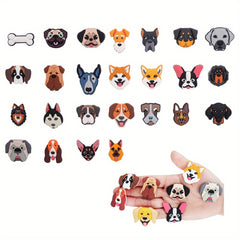 19pcs Cartoon Dog Shoe Charms Shoe Decorations Shoe Accessories Kid's Party