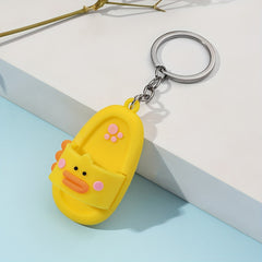 Duck Slipper Keychain Animal Key Ring Purse Bag Backpack Car Key Accessory