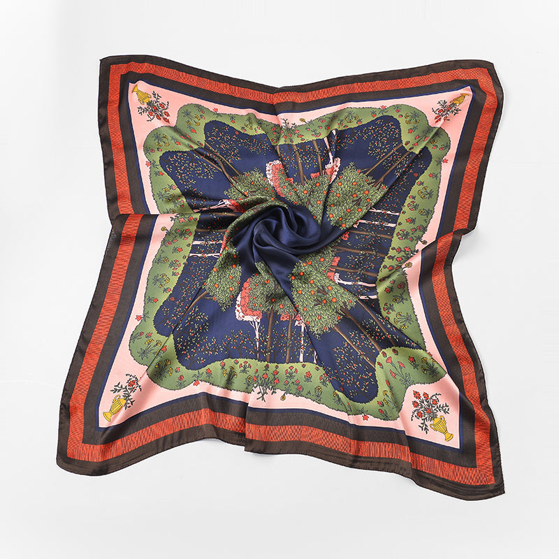Silk Scarf Satin Large Square Scarf Shawl For Women Lightweight Neck Scarf