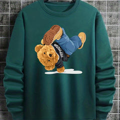 Dancing Bear Boys Crew Neck Sweatshirt Long Sleeve Top