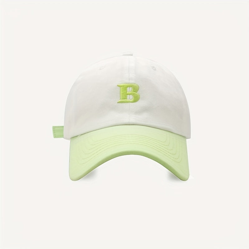 Embroidery Baseball Cap Casual Block Couple Sun Hat Adjustable Unisex Sports Hat