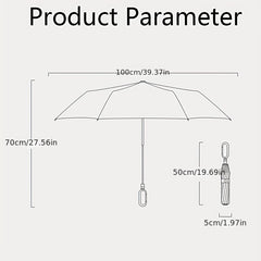 Windproof Automatic Golf Umbrella Dual-Use Rain or Shine 8 Ribs