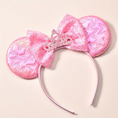 Girl's Candy Plus Ears Sequin Hair Hoop Sweet Princess Dress Up Headwear